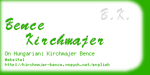 bence kirchmajer business card
